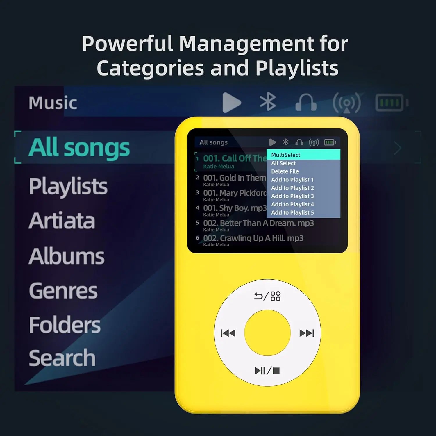 128GB reproductor mp3 player with radio, video, bluetooth speakers, ipod classic walkman,  dap hifi music player