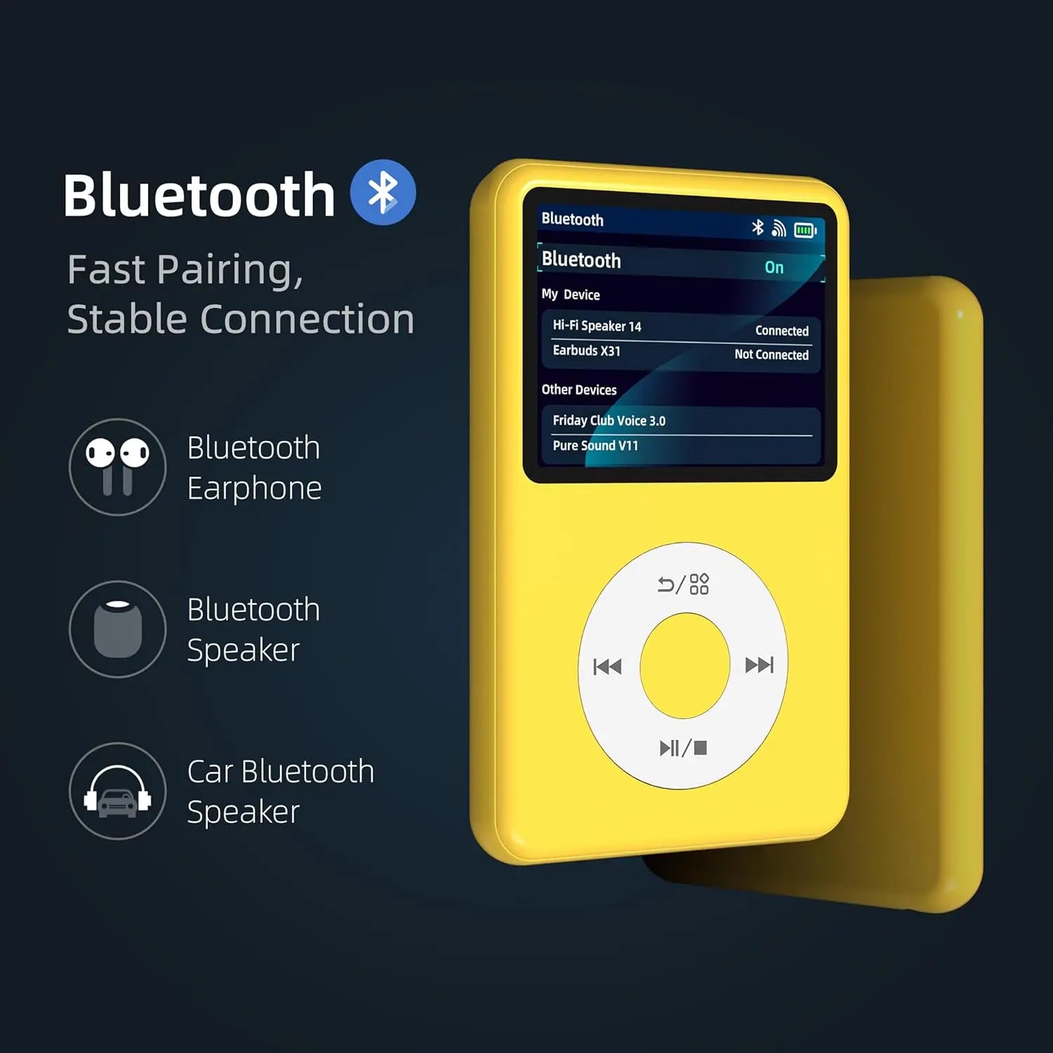 128GB reproductor mp3 player with radio, video, bluetooth speakers, ipod classic walkman,  dap hifi music player