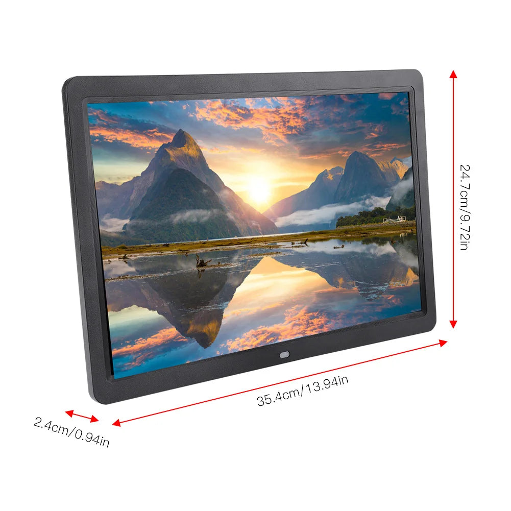 15.4 in Digital Photo Frame Multifunction 1280*800 Digital Photo Frame Music Movie Player with Remote Controller