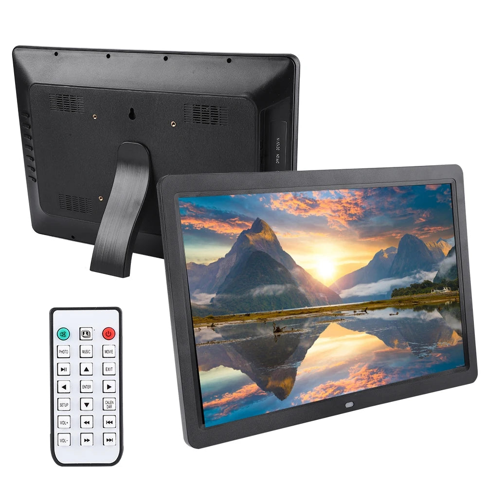 15.4 in Digital Photo Frame Multifunction 1280*800 Digital Photo Frame Music Movie Player with Remote Controller