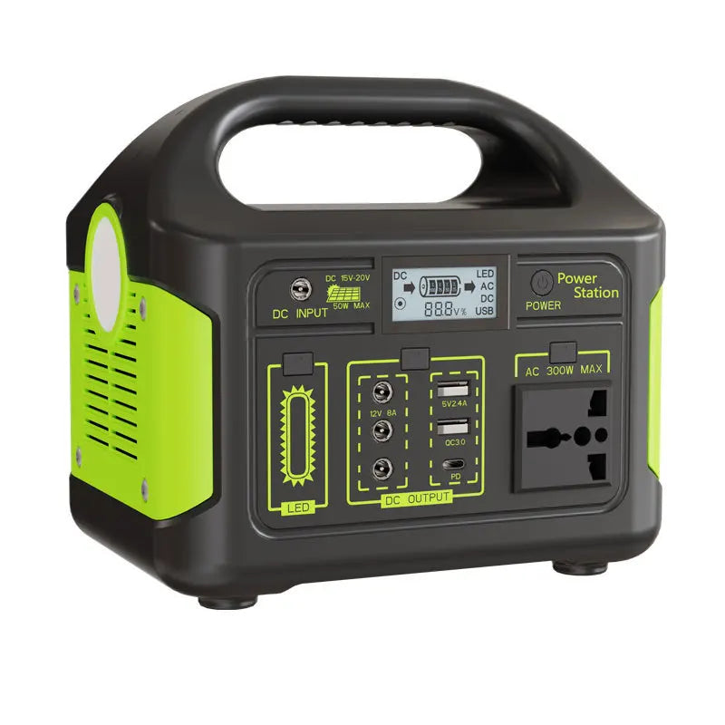 300w outdoor energy storage power supply 204.8wh/256whmovable power supply 220v 110v emergency camping style self-driving