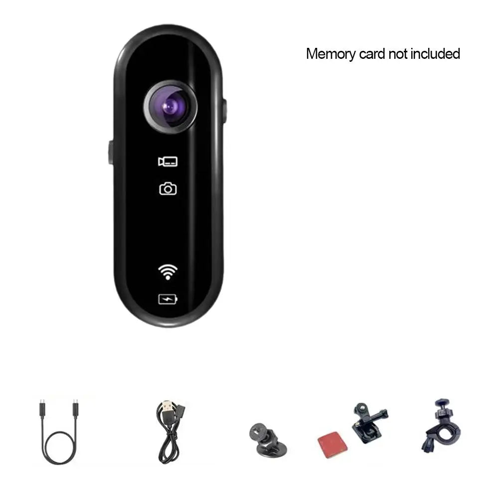 4K Mini Body Camera Portable Wearable Action Camera Hands-Free Waterproof Recording Camcorder For Cycling Motorcycle Vlogging