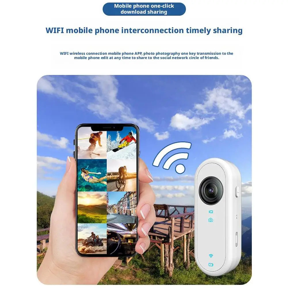 4K Mini Body Camera Portable Wearable Action Camera Hands-Free Waterproof Recording Camcorder For Cycling Motorcycle Vlogging