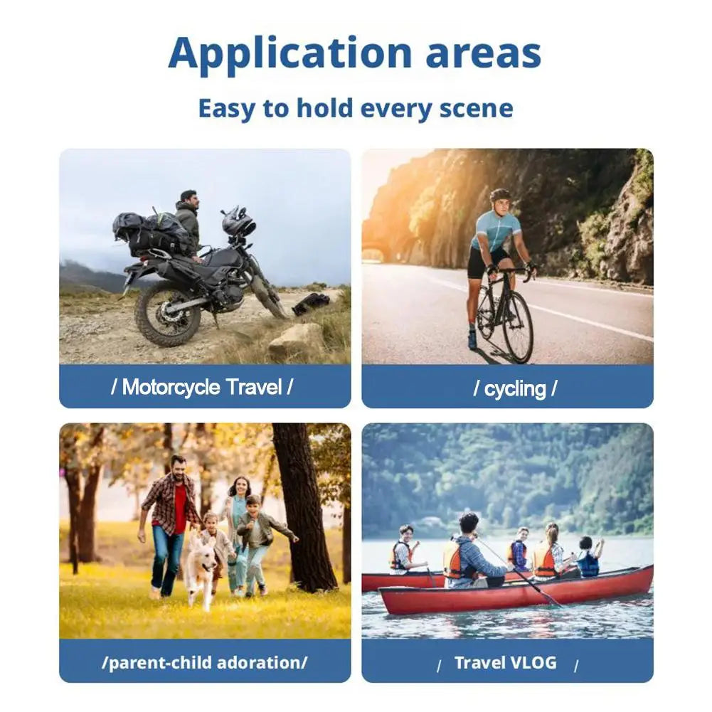 4K Mini Body Camera Portable Wearable Action Camera Hands-Free Waterproof Recording Camcorder For Cycling Motorcycle Vlogging