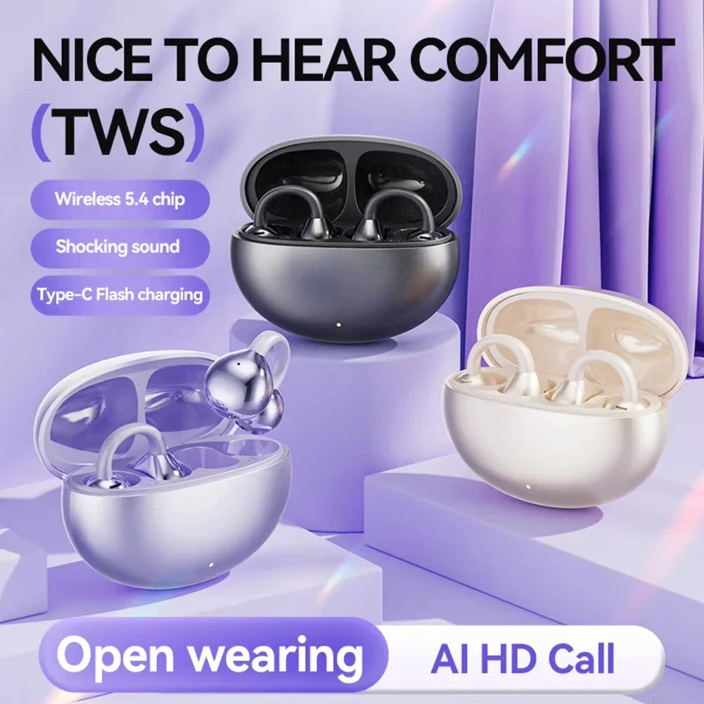 Ai Languages Translation Earbuds Open-Ear Wireless Sports Headphone 144 Languages Real-time Two-Way Translator Earphones Device