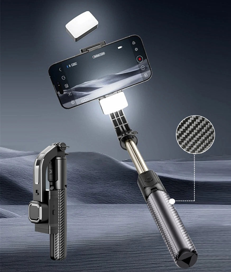 Cellphone Gimbal Stabilizer for Smartphone Mobile 1-Axis Anti Shake Selfie Stick Handheld Video Tripod Phone Holder for iPhone