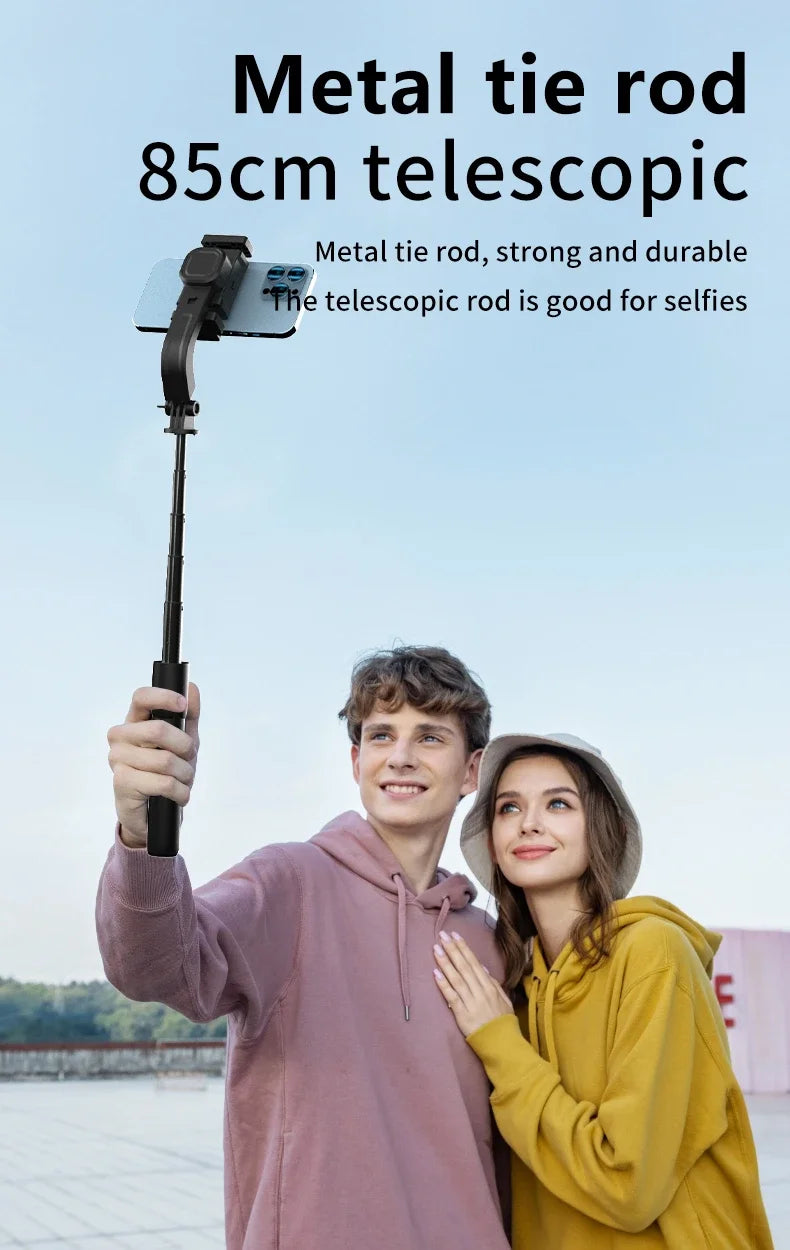 Cellphone Gimbal Stabilizer for Smartphone Mobile 1-Axis Anti Shake Selfie Stick Handheld Video Tripod Phone Holder for iPhone