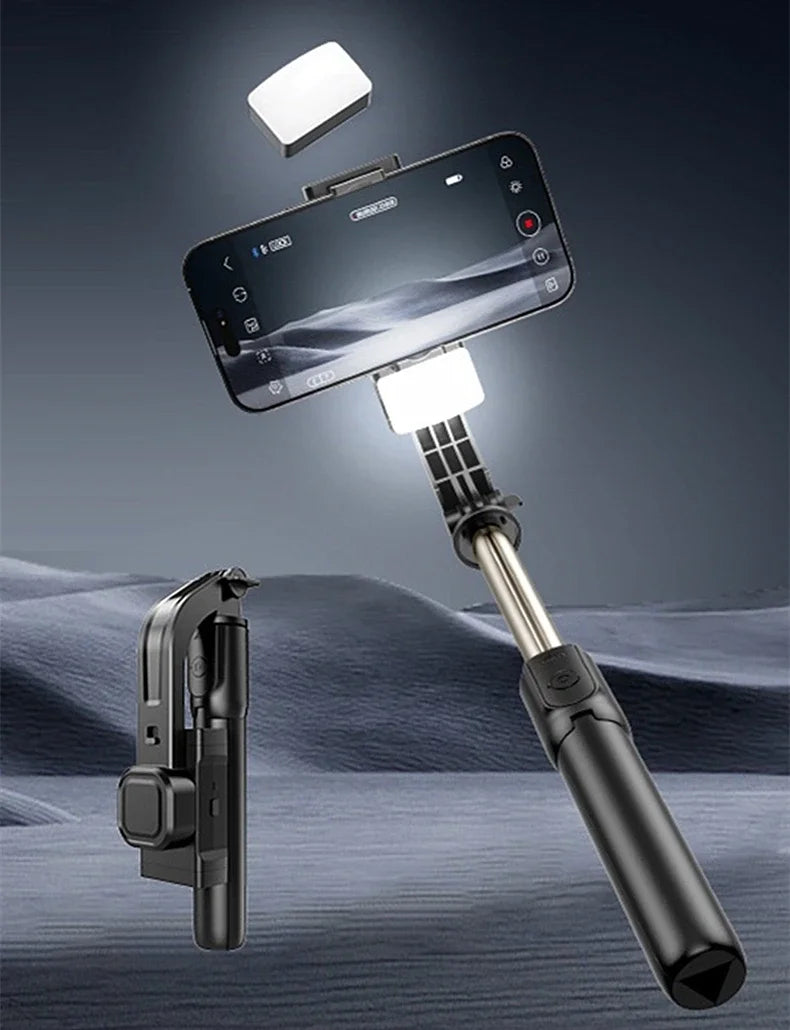 Cellphone Gimbal Stabilizer for Smartphone Mobile 1-Axis Anti Shake Selfie Stick Handheld Video Tripod Phone Holder for iPhone