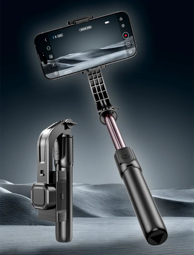 Cellphone Gimbal Stabilizer for Smartphone Mobile 1-Axis Anti Shake Selfie Stick Handheld Video Tripod Phone Holder for iPhone