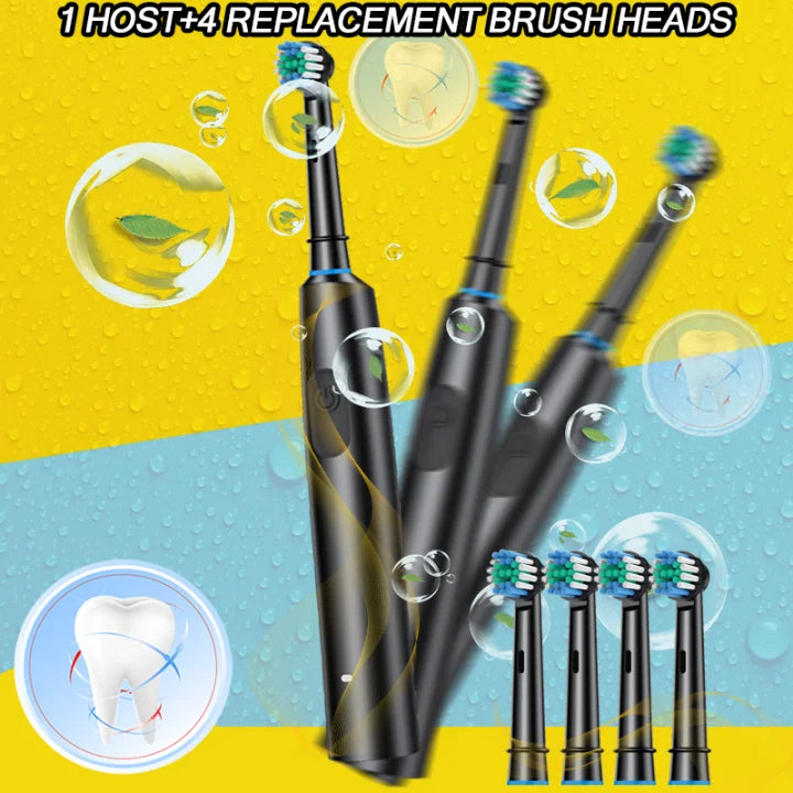 Cleaning teeth -5 charging modes for adult electric toothbrushes and 4 toothbrush heads for replacing brush heads