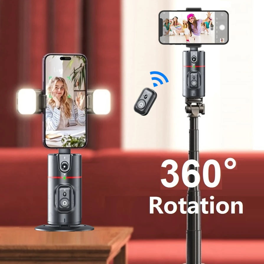 Desktop Auto Face Tracking Gimbals Wireless 360° Rotation Phone Holder Selfie Stick Tripod Stand for Live Streaming Vlog Video