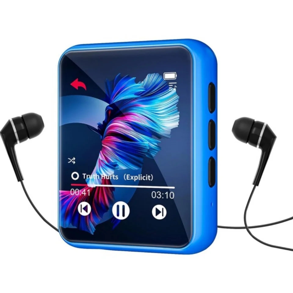MP3 Player with Bluetooth 5.0 Portable HiFi Lossless Sound MP3 Music Player and FM Radio Recorder E-Book 2.4 inch Screen Maximum