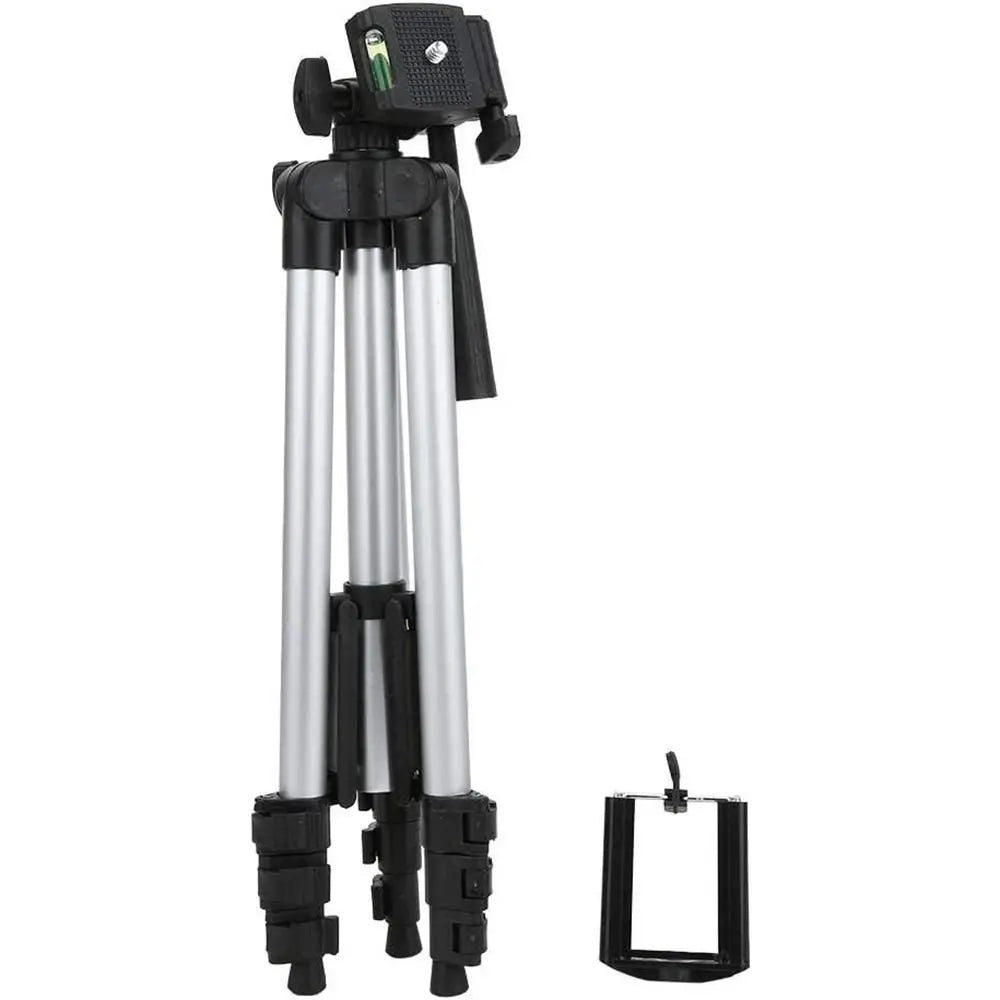 Phone Tripod Stand Cell Phone Selfie Stick Tripod with Phone Holder Extendable Metal Tripod Compatible with Smartphone Camera