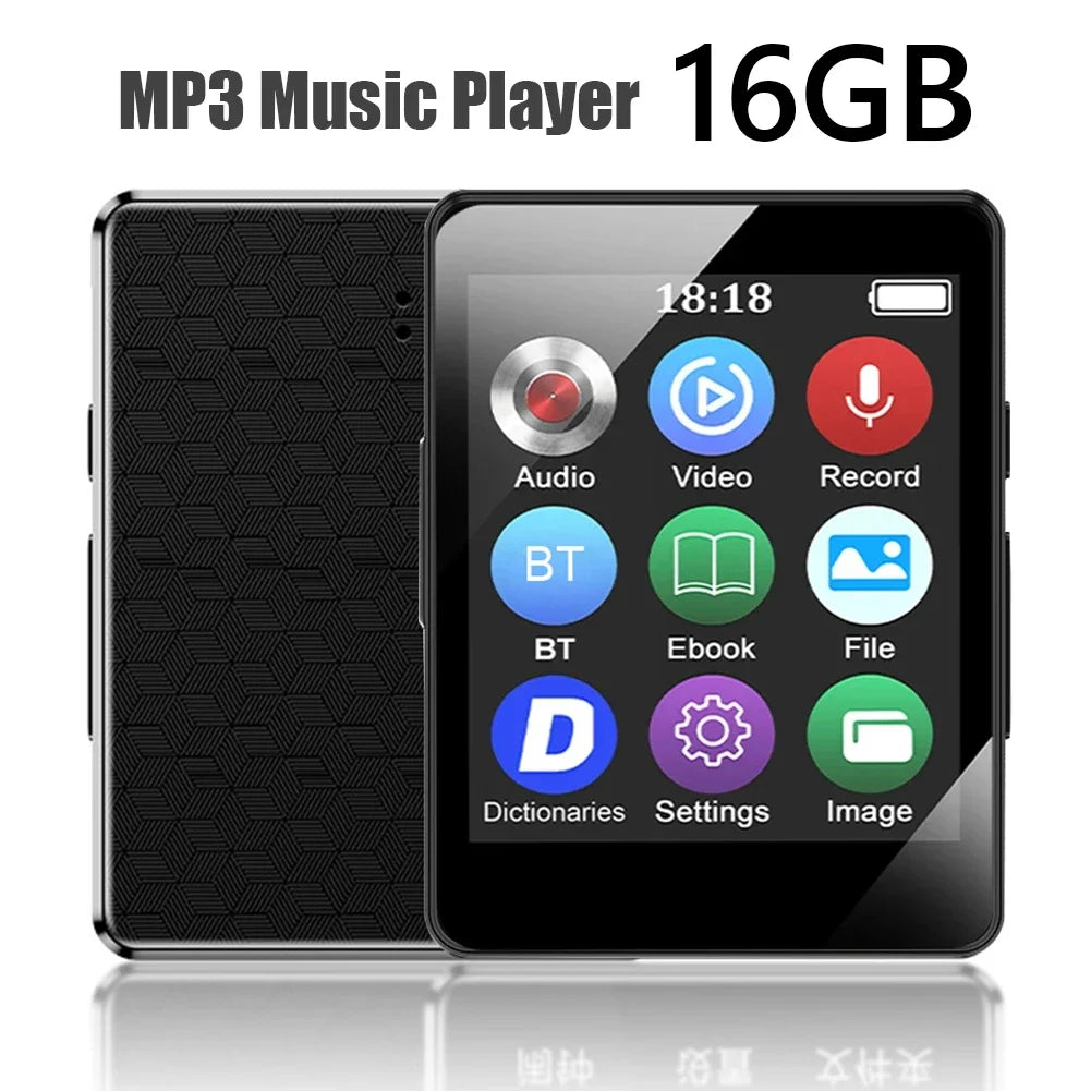 Portable MP3 Player Bluetooth 5.0 Music Stereo Speaker Mini MP3 Video Playback With TFT Screen TYPE-C Charging 8/16/32/64GB