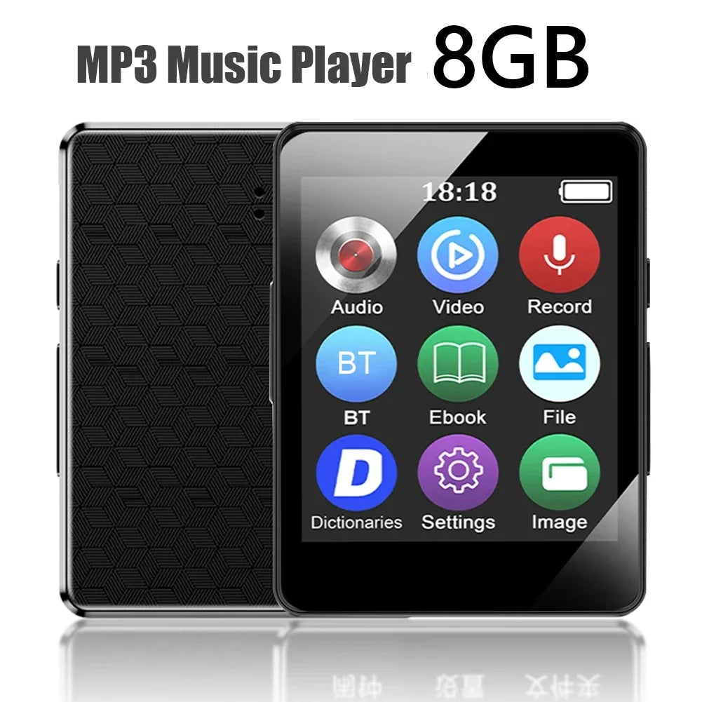 Portable MP3 Player Bluetooth 5.0 Music Stereo Speaker Mini MP3 Video Playback With TFT Screen TYPE-C Charging 8/16/32/64GB