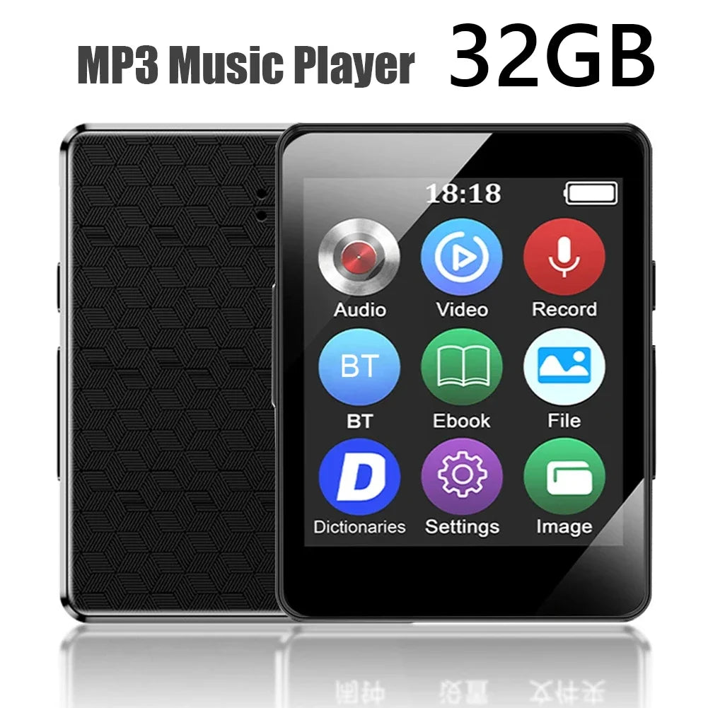 Portable MP3 Player Bluetooth 5.0 Music Stereo Speaker Mini MP3 Video Playback With TFT Screen TYPE-C Charging 8/16/32/64GB