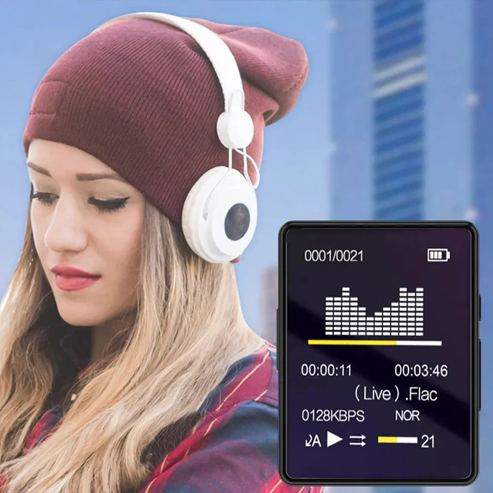 Portable MP3 Player Bluetooth 5.0 Music Stereo Speaker Mini MP3 Video Playback With TFT Screen TYPE-C Charging 8/16/32/64GB