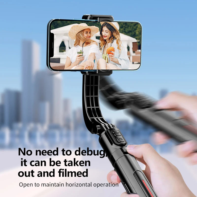 Roreta 2025 NEW Gimbal Stabilizer Selfie Stick Foldable Wireless Tripod with Bluetooth Shutter Monopod for IOS Android