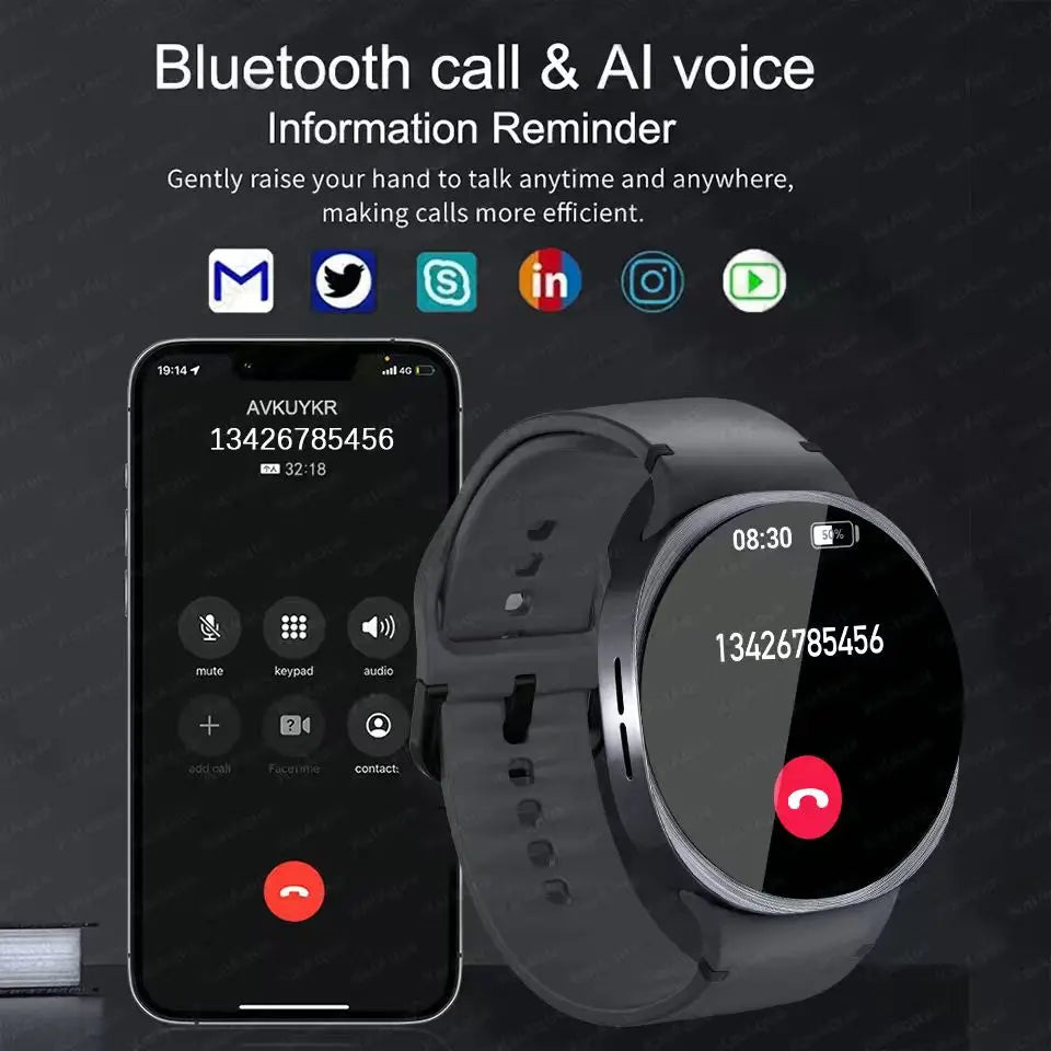 Series 8 Mini Smart Watch 40mm Ultrathin Watch GPS Compass IP68 Waterproof 360*360 Display Bluetooth Call SOS Sport Smart Watch