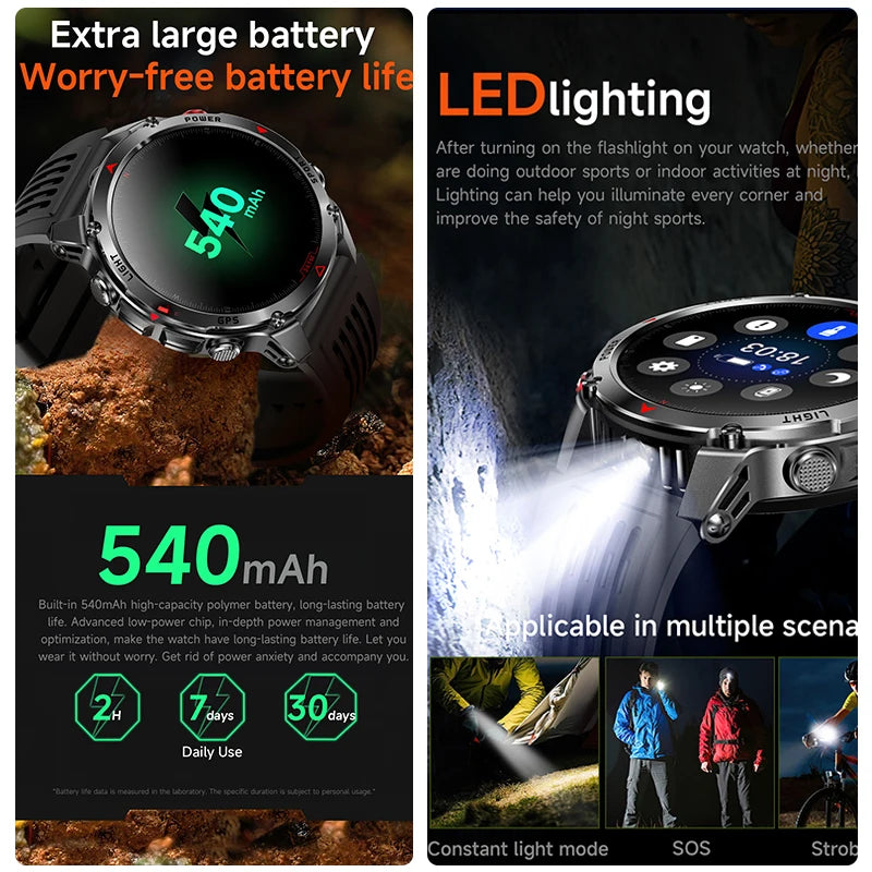2025 New Professional GPS Sports Smart Watch Men 1.46"HD Screen 3ATM Compass  Popular Outdoors Bluetooth Call Men Smart Watch