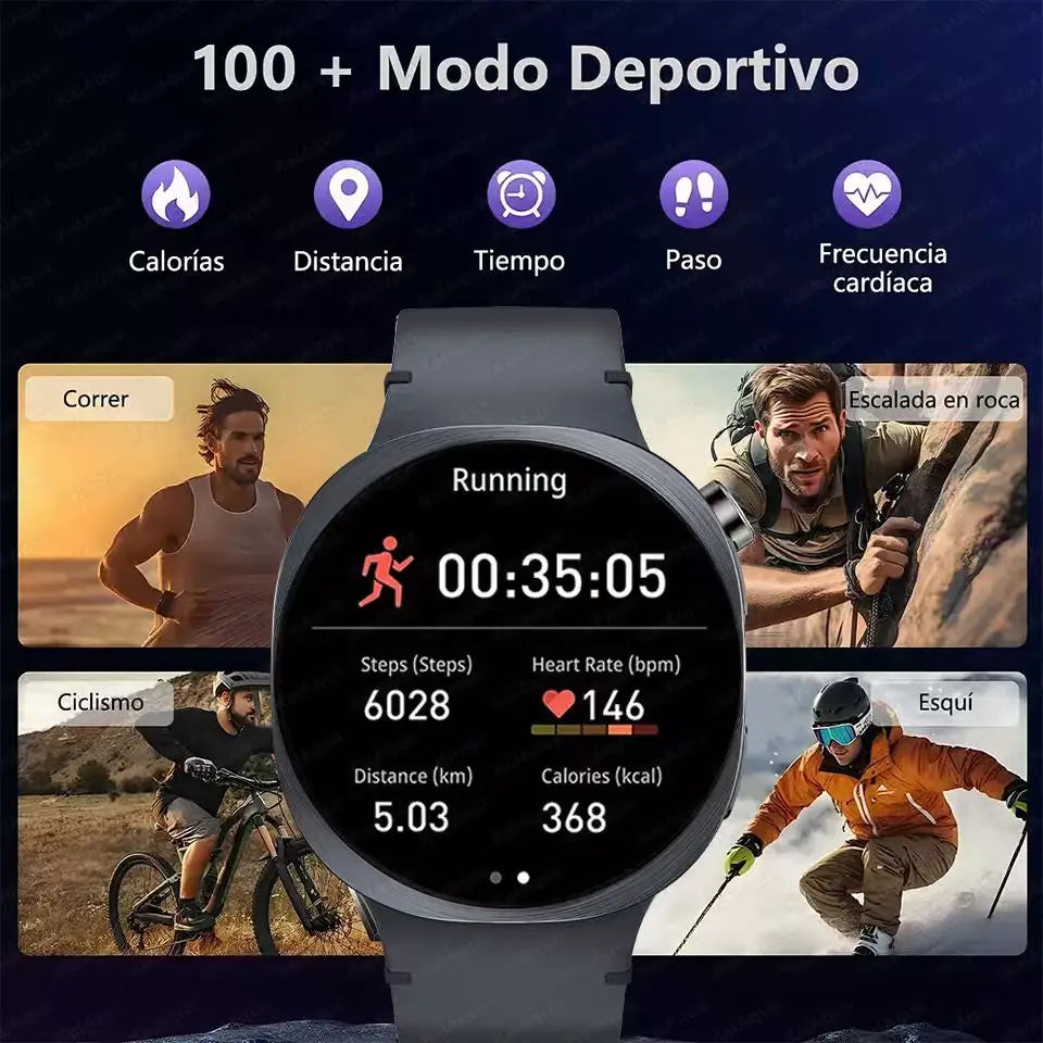 Series 8 Mini Smart Watch 40mm Ultrathin Watch GPS Compass IP68 Waterproof 360*360 Display Bluetooth Call SOS Sport Smart Watch