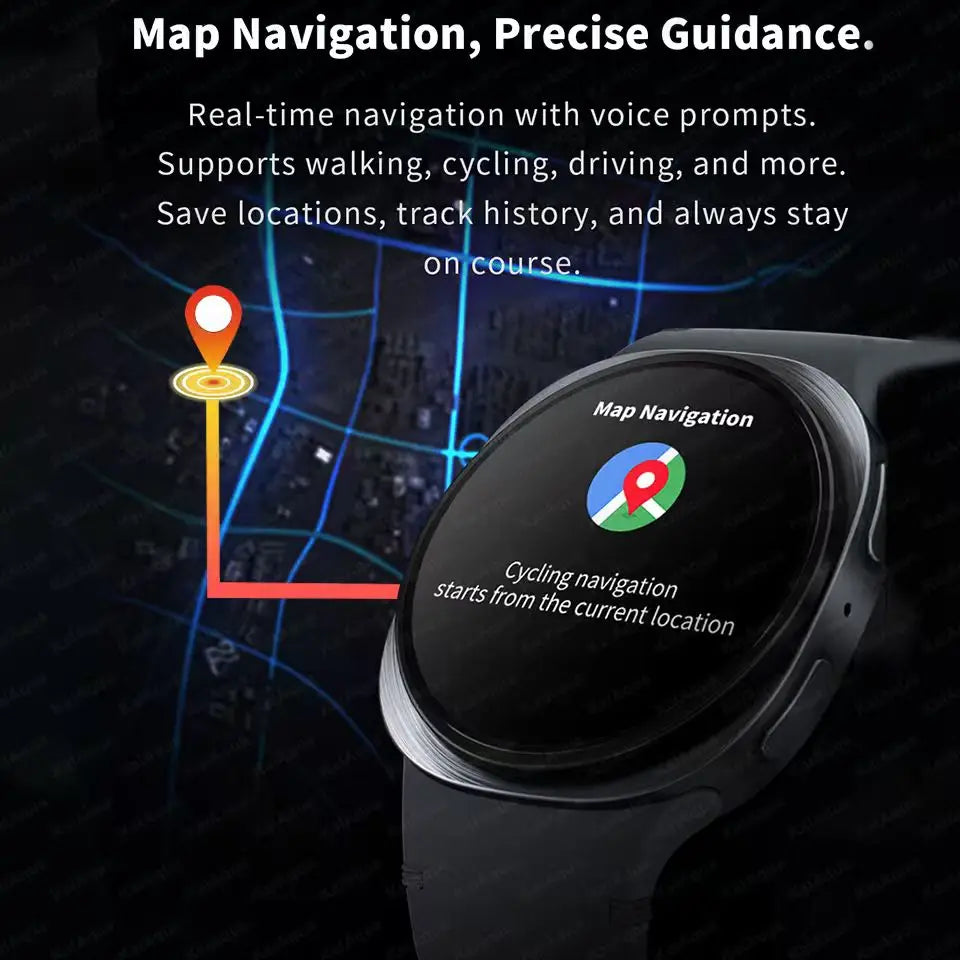 Series 8 Mini Smart Watch 40mm Ultrathin Watch GPS Compass IP68 Waterproof 360*360 Display Bluetooth Call SOS Sport Smart Watch