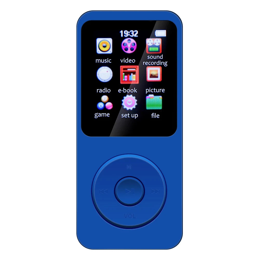 MP3 Player 1.8 in Screen HiFi Lossless Music Player Bluetooth-Compatible 5.0 Sports MP3 Player Support FM Radio E-Book Recording