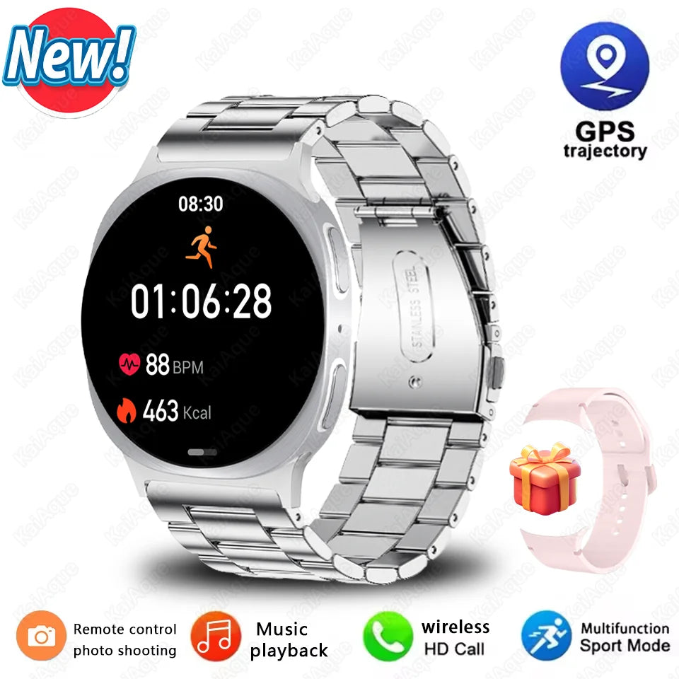 Series 8 Mini Smart Watch 40mm Ultrathin Watch GPS Compass IP68 Waterproof 360*360 Display Bluetooth Call SOS Sport Smart Watch