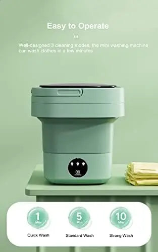 Small Portable Washing Machine, Mini Washer 6.5L High Capacity with 3 Modes Deep Cleaning for Underwear, Baby Clothes, or Small
