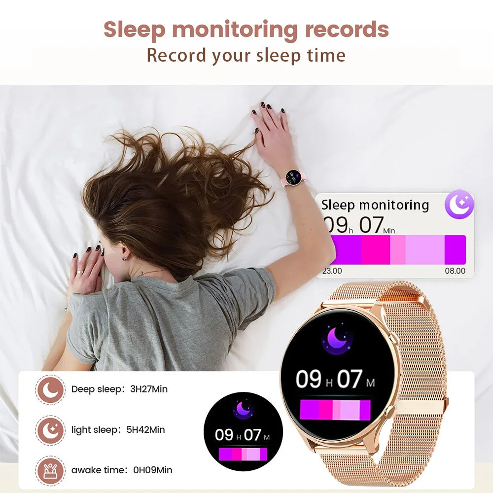 Smart Watch for Women Fitness Tracker Heart Rate Sleep Monitor Pedometer 100+ Sport Modes Compatible with Android iPhone