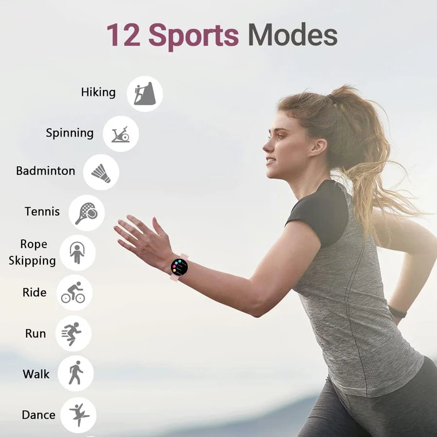 Smart Watch for Women Fitness Tracker Heart Rate Sleep Monitor Pedometer 100+ Sport Modes Compatible with Android iPhone