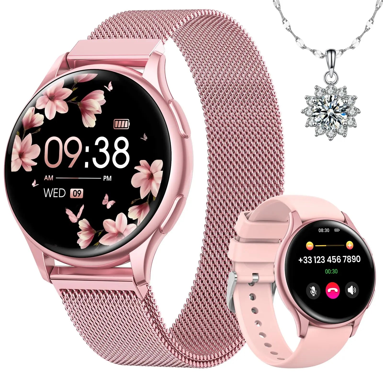 Smart Watch for Women Fitness Tracker Heart Rate Sleep Monitor Pedometer 100+ Sport Modes Compatible with Android iPhone