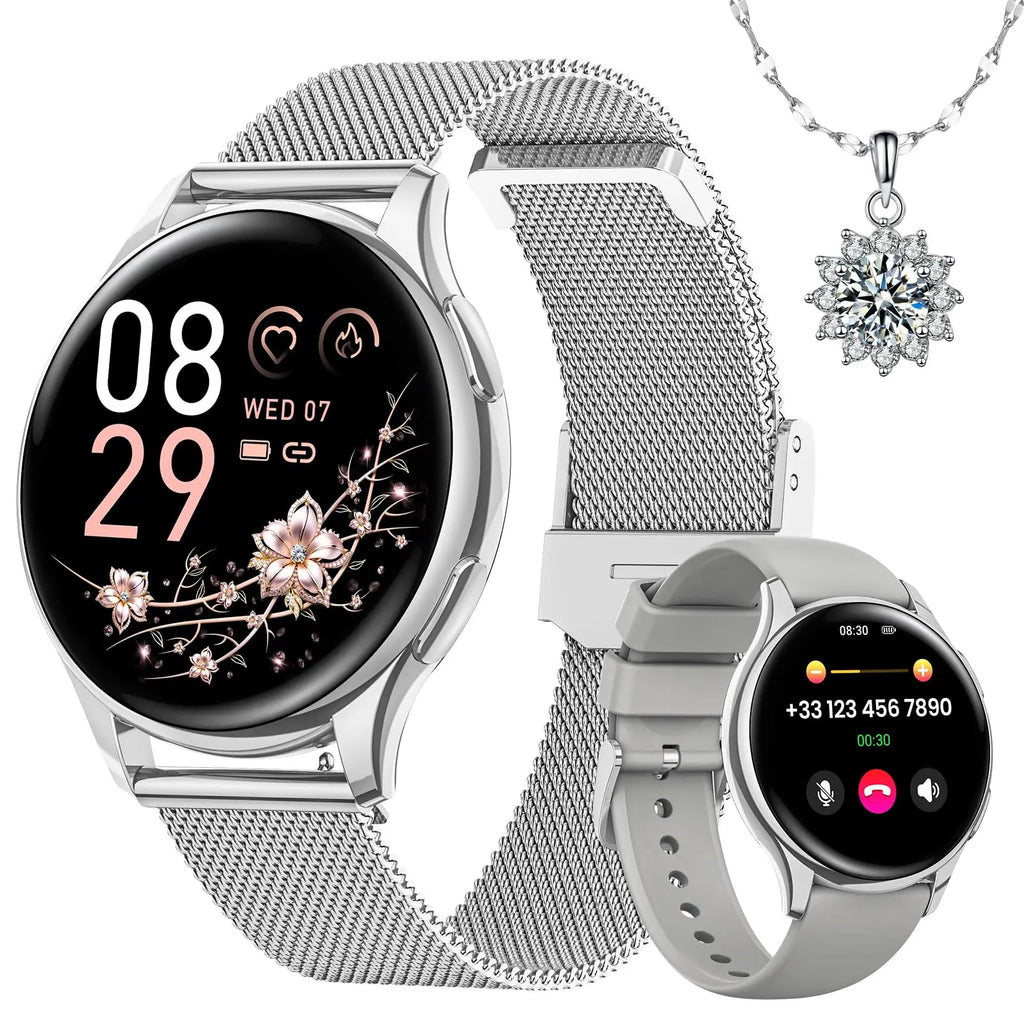 Smart Watch for Women Fitness Tracker Heart Rate Sleep Monitor Pedometer 100+ Sport Modes Compatible with Android iPhone