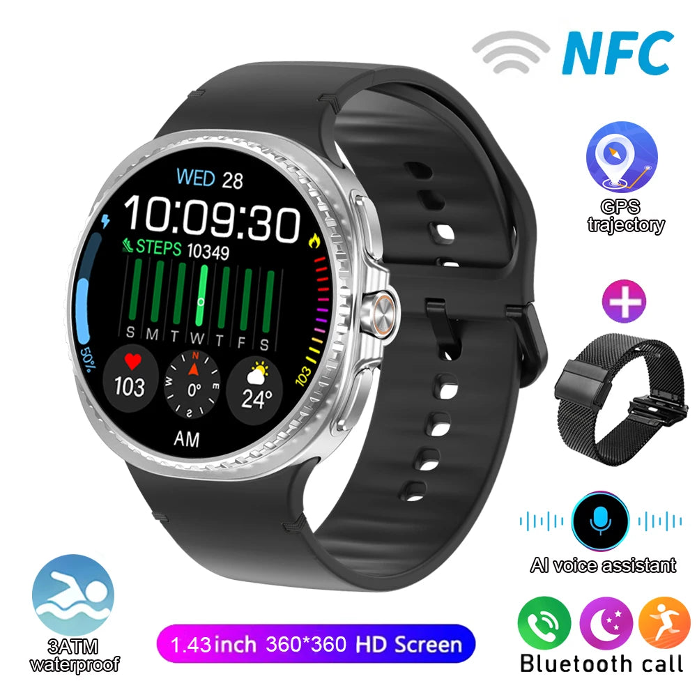 Watch 8 Ultra Classic GPS SmartWatch Compass NFC Men AMOLED Call Chat GPT Watches 3ATM Waterproof Sports Fitness Ms. Smartwatch
